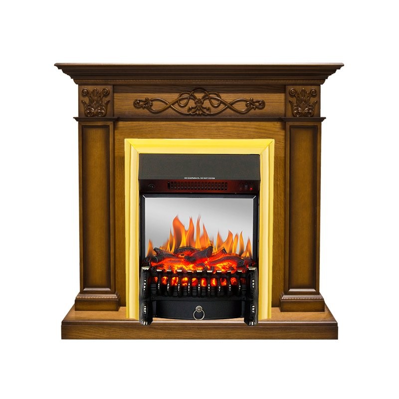 Каминокомплект Royal Flame Verona - Дуб антик с очагом Fobos FX M Brass