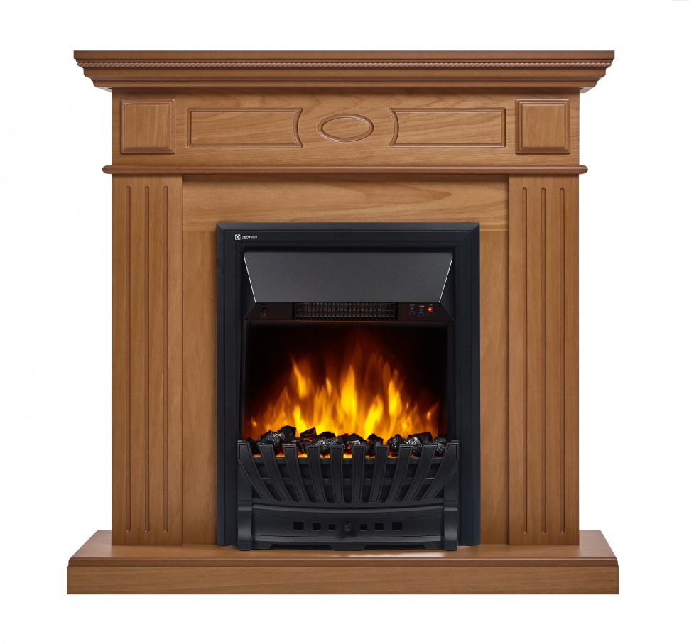 Каминокомплект: Electrolux Bianco Classic шпон дуб + очаг Classic EFP/P- 1020LS
