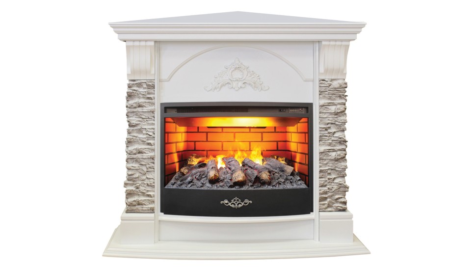 Камин Athena Corner GR 25,5 WT c очагом FireStar 25,5 3D