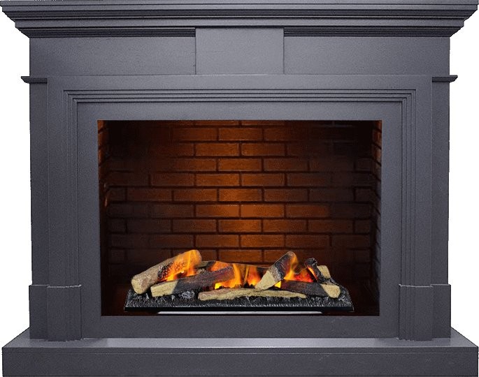Каминокомплект Dimplex Coventry - Серый графит / Кирпич с очагом Cassette 600 LNH-INT (с дровами)