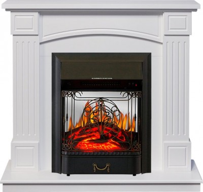 Каминокомплект Royal Flame Boston - Белый (Высота 925см) с очагом Majestic FX M Black