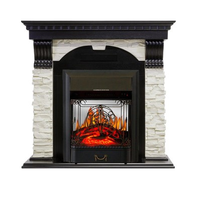Каминокомплект Royal Flame Dublin - Венге / Сланец белый с очагом Majestic FX M Black