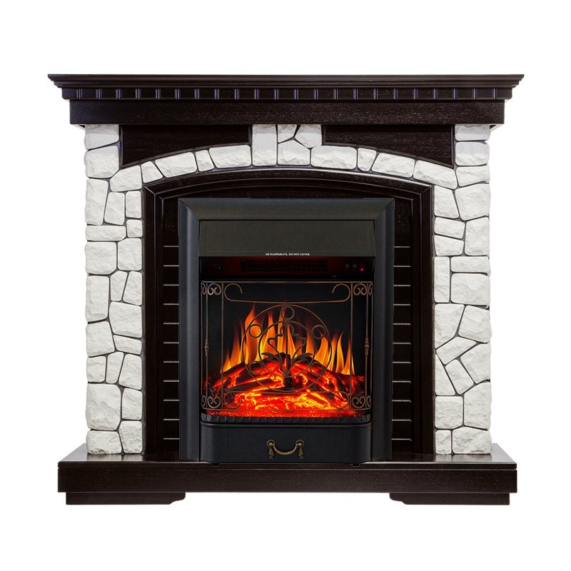 Каминокомплект Royal Flame Glasgow - Венге / Белый с очагом Majestic FX Black