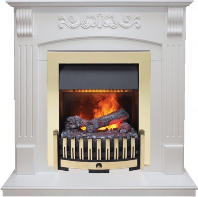 Каминокомплект Dimplex Sorrento - Белый дуб с очагом Danville Brass FB2