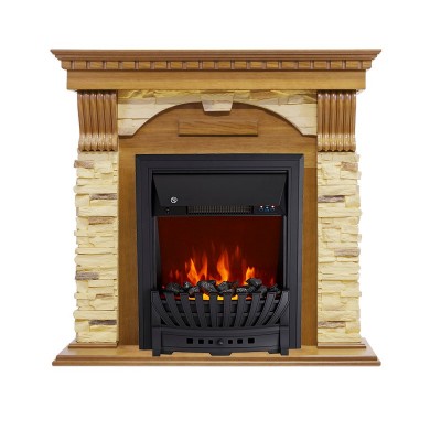 Каминокомплект Royal Flame Dublin -  Дуб / Сланец с очагом Aspen Black
