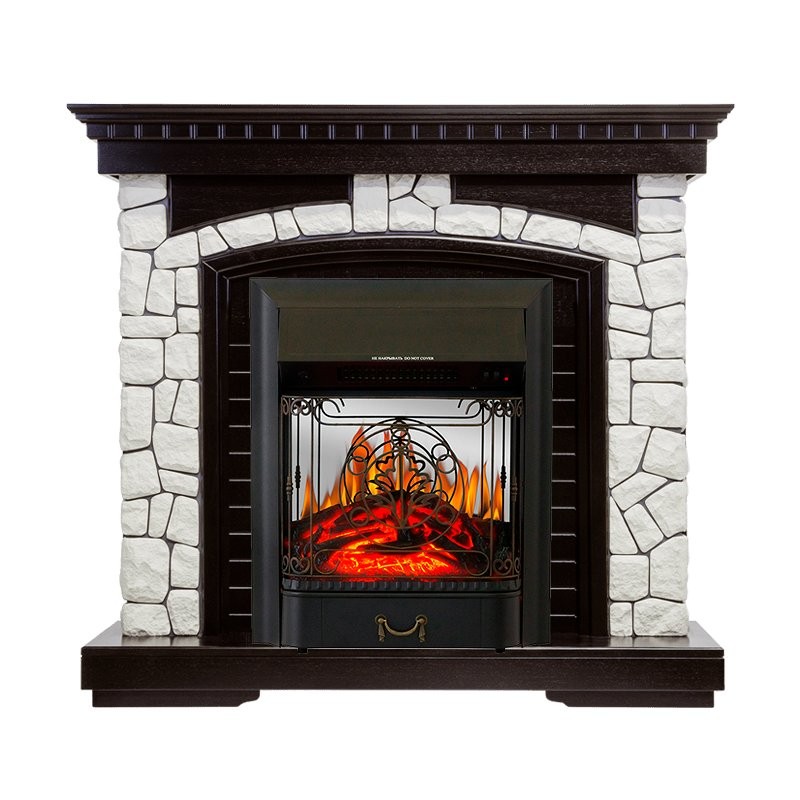 Каминокомплект Royal Flame Glasgow - Венге / Белый с очагом Majestic FX M Black