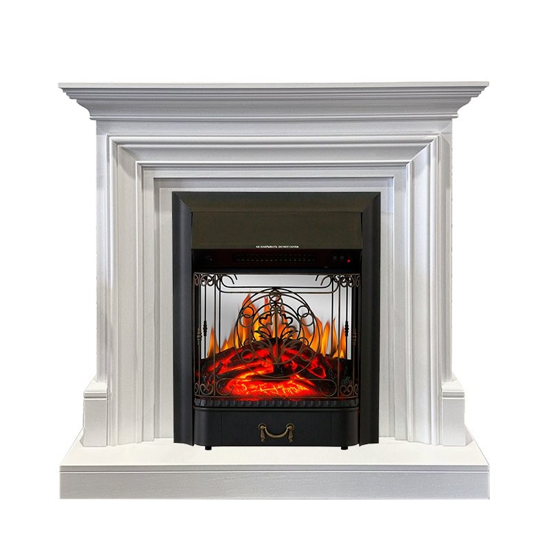 Каминокомплект Royal Flame Bradford - Белый с очагом Majestic FX M Black