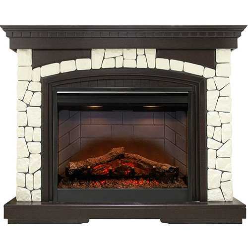 Портал Dimplex Glasgow Symphony 2608/Symphony 2624L камень белый/темный дуб