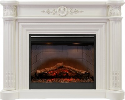 Каминокомплект Dimplex Manor - Белый дуб с очагом Symphony 26'' DF2608-INT