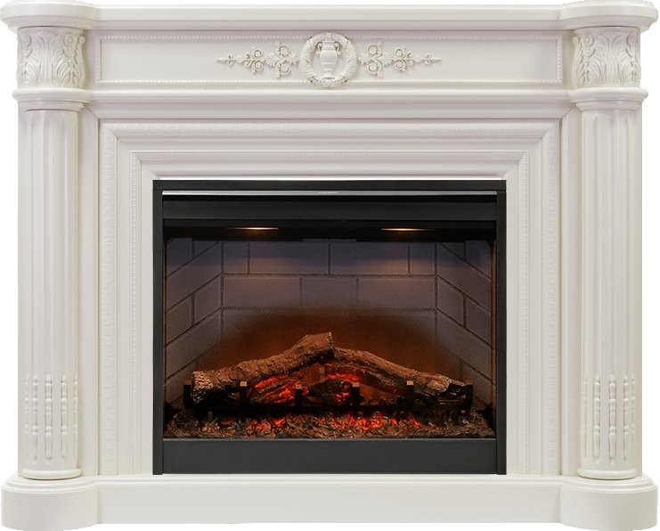 Каминокомплект Dimplex Manor - Белый дуб с очагом Symphony 26'' DF2608-INT