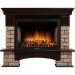Портал Firelight Forte Wood 30 U камень коричневый, шпон темный дуб