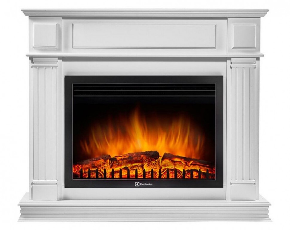 Каминокомплект Electrolux Piazza 25 белый с панорамным очагом EFP/P-2520LS