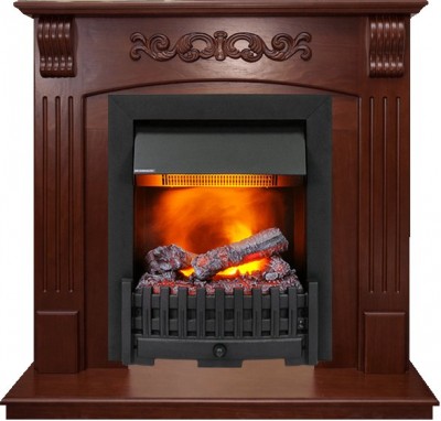 Каминокомплект Dimplex Sorrento угловой - Орех с очагом Danville Black FB2