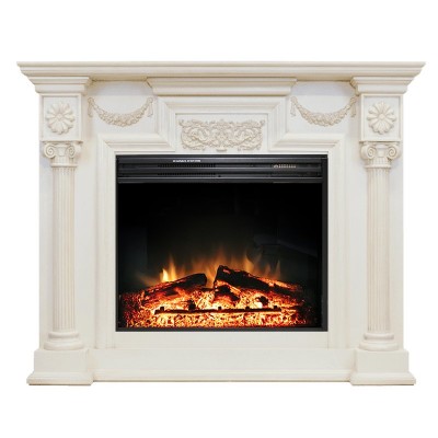 Каминокомплект Royal Flame London - Слоновая кость с патиной с очагом Jupiter FX New