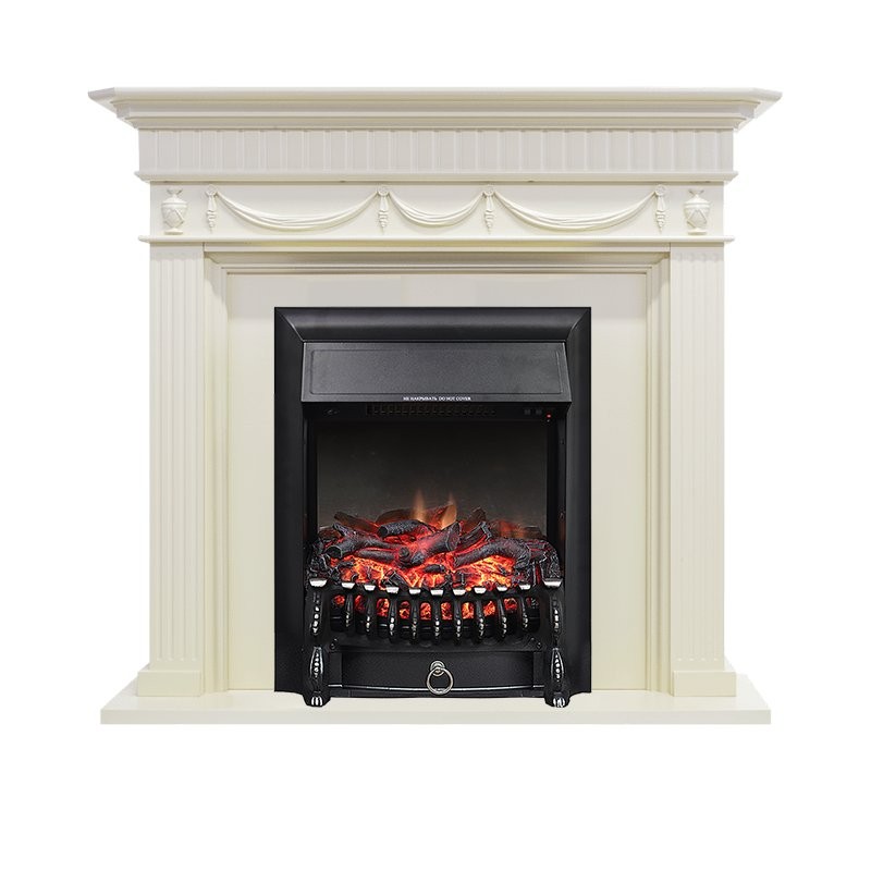 Каминокомплект Royal Flame Corfu - Слоновая кость с очагом Fobos FX Black