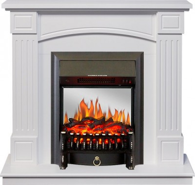 Каминокомплект Royal Flame Boston - Белый (Высота 925см) с очагом Fobos FX M Black