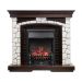 Каминокомплект Royal Flame Glasgow - Темный дуб / Белый с очагом Fobos FX Black