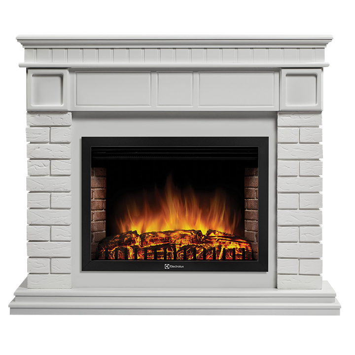 Портал Firelight Bricks 30 кирпич белый / белая эмаль