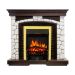 Каминокомплект Royal Flame Glasgow - Темный дуб / Белый с очагом Fobos FX Brass