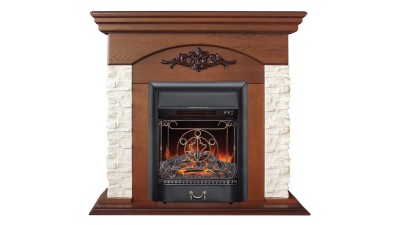 Камин электрический RealFlame Neapolis NT с очагом Majestic Lux BL S