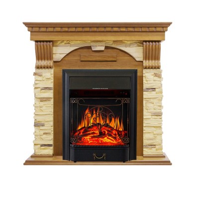 Каминокомплект Royal Flame Dublin -  Дуб / Сланец с очагом Majestic FX Black