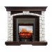 Каминокомплект Royal Flame Glasgow - Темный дуб / Белый с очагом Fobos FX M Black