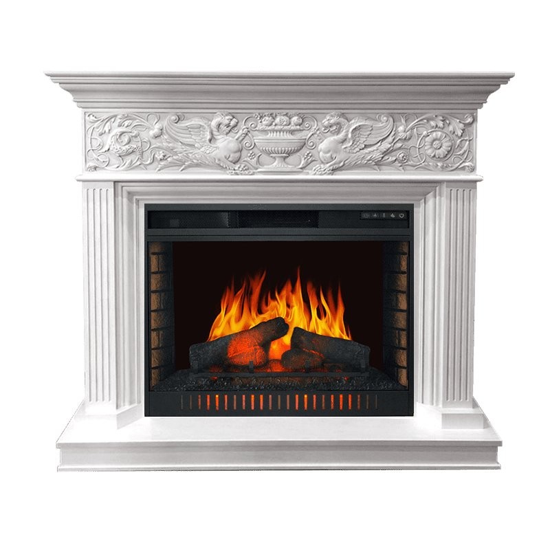 Каминокомплект Royal Flame Palace - Белый с серебром с очагом Vision 30 EF LED FX