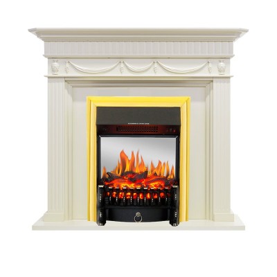 Каминокомплект Royal Flame Corfu - Слоновая кость с очагом Fobos FX M Brass