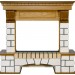 Каминокомплект Royal Flame Pierre Luxe - Белый / Дуб с очагом Dioramic 25 LED FX