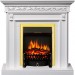 Каминокомплект Royal Flame Valletta - Белый (Ширина 1040 мм) с очагом Fobos FX Brass