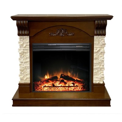 Каминокомплект Royal Flame Prague - Сланец бежевый / Темный дуб с очагом Jupiter FX New