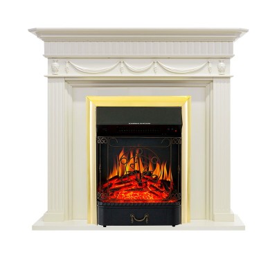 Каминокомплект Royal Flame Corfu - Слоновая кость с очагом Majestic FX Brass