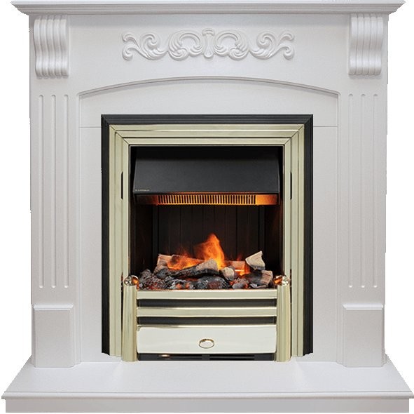 Каминокомплект Dimplex Sorrento угловой - Белый дуб с очагом Cavendish