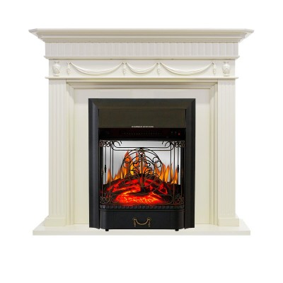 Каминокомплект Royal Flame Corfu - Слоновая кость с очагом Majestic FX M Black