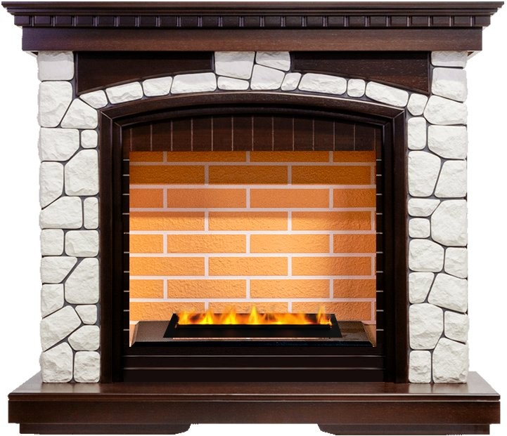 Каминокомплект Dimplex Glasgow - Темный дуб/Белый h=1080 мм с очагом Cassette 400 LNH-INT PS