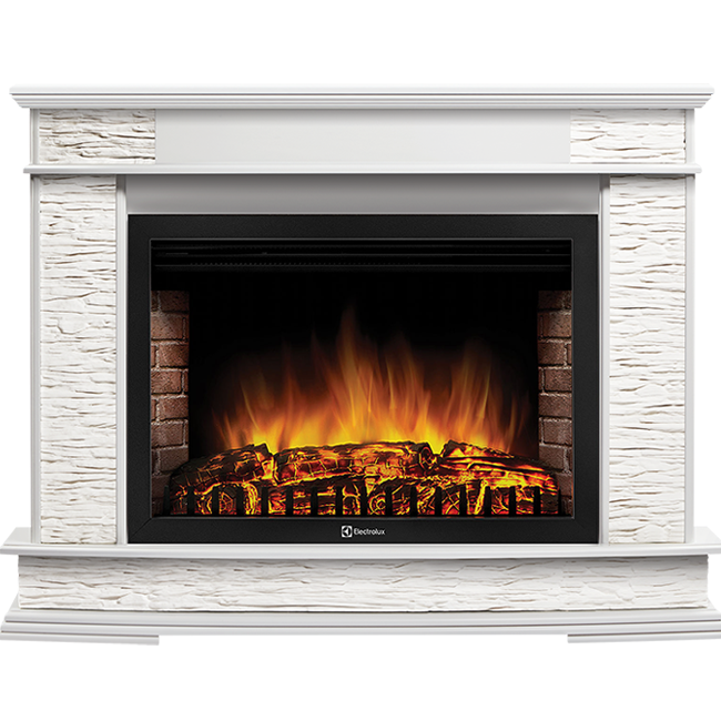 Портал Firelight Scala 30 сланец скалистый белый, белый дуб