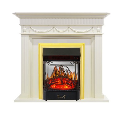 Каминокомплект Royal Flame Corfu - Слоновая кость с очагом Majestic FX M Brass