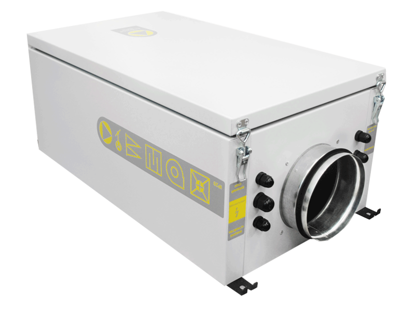 Компактная моноблочная приточная установка Колибри-500 с автоматикой GTC