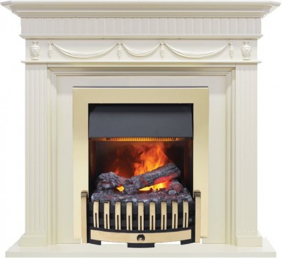 Каминокомплект Dimplex Corfu - Слоновая кость с очагом Danville Brass FB2