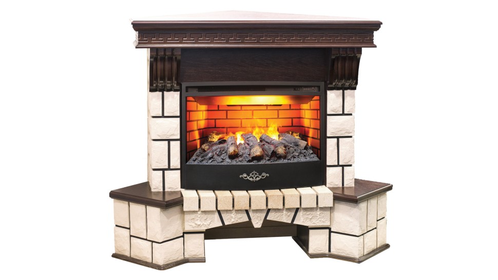 Камин Stone Corner 25,5 AO c очагом FireStar 25,5 3D
