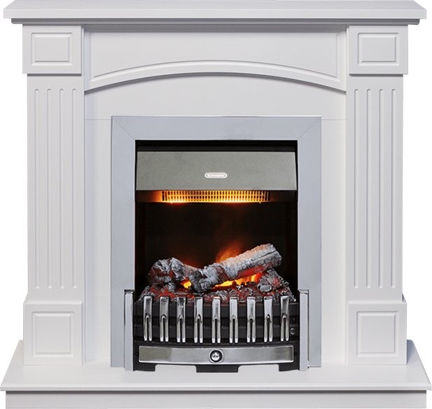 Каминокомплект Dimplex Boston - Белый (Высота 925см) с очагом Danville Chrome FB2