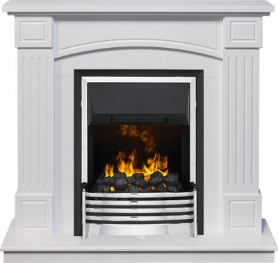 Каминокомплект Dimplex Boston - Белый (Высота 925см) с очагом Flagstaff