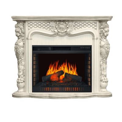 Каминокомплект Royal Flame Castle - Слоновая кость с патиной с очагом Vision 30 EF LED FX