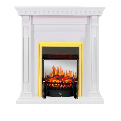 Каминокомплект Royal Flame Orlean - Белый с очагом Fobos FX M Brass