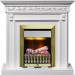Каминокомплект Dimplex Valletta - Белый (Ширина 1040 мм) с очагом Danville Antique Brass FB2