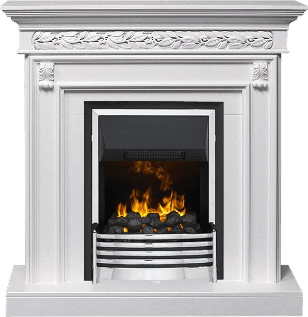 Каминокомплект Dimplex Valletta - Белый (Ширина 1040 мм) с очагом Flagstaff