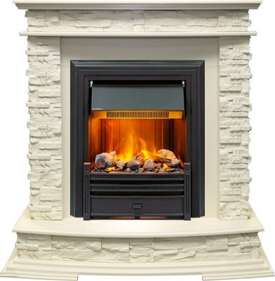 Каминокомплект Dimplex Luzern - Слоновая кость с очагом Brookline Black