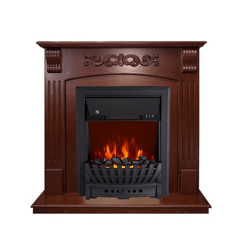 Каминокомплект Royal Flame Sorrento угловой - Орех с очагом Aspen Black