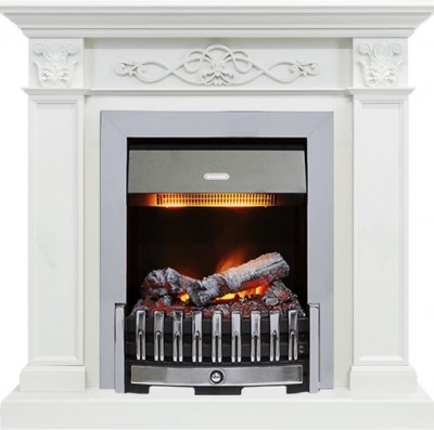 Каминокомплект Dimplex Verona - Белый дуб с очагом Danville Chrome FB2