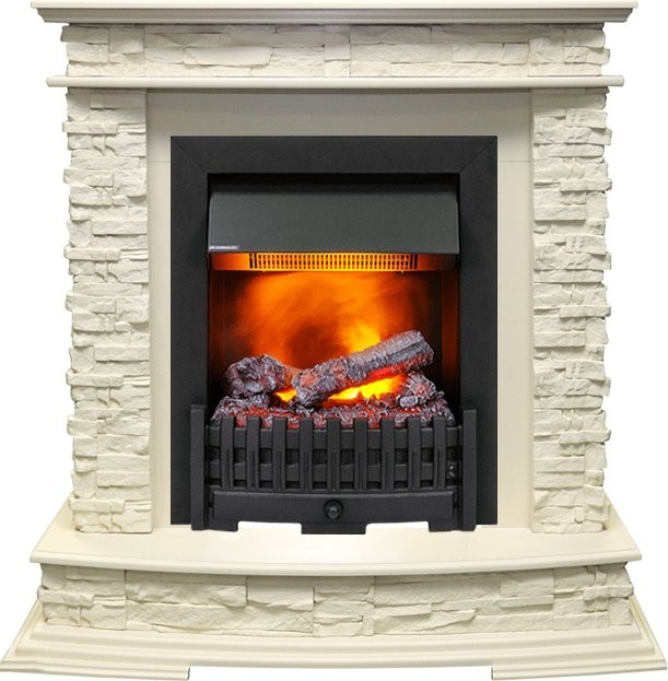 Каминокомплект Dimplex Luzern - Слоновая кость с очагом Danville Black FB2